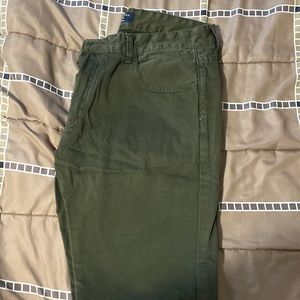 Mens Matchstick Khakis Green 36x30